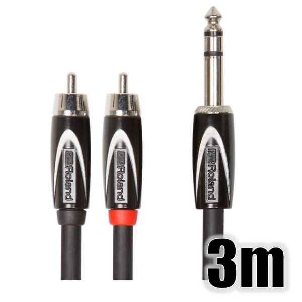 オーディオケーブル/3m/TRSフォン-RCAピン×2