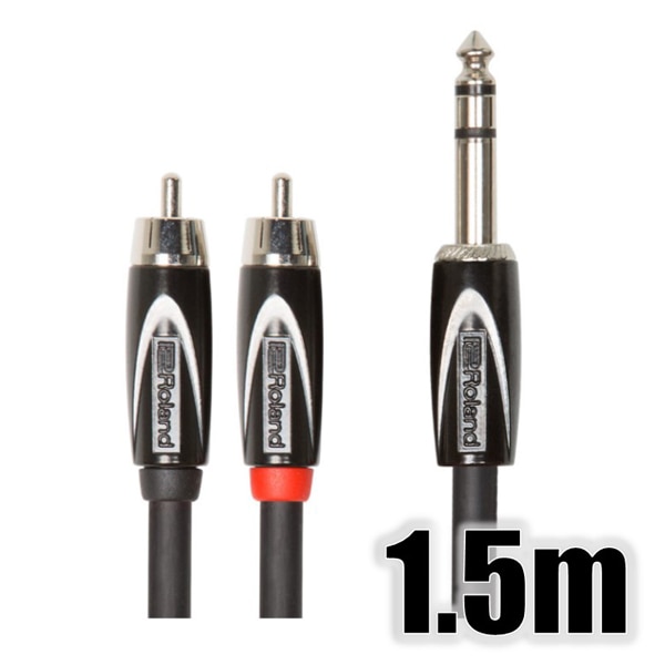 オーディオケーブル/1.5m/TRSフォン-RCAピン×2