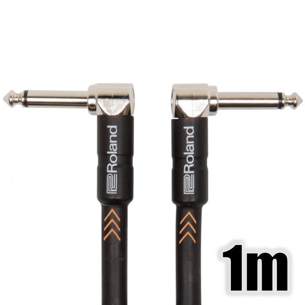 楽器用ケーブル/1m/TSフォン-TSフォン/両L字型