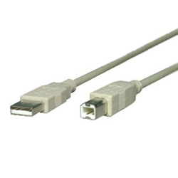 RoHS対応USB2.0エコケーブル 2m アイボリー Aタイプオス-Bタイプオス