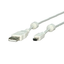 RoHS対応USB2.0エコケーブル 1m ホワイト Aタイプオス-ミニBタイプオス