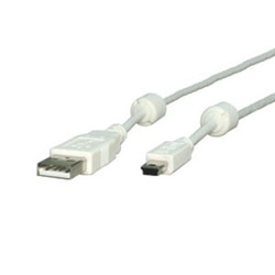 RoHS対応USB2.0エコケーブル 2m ホワイト Aタイプオス-ミニBタイプオス