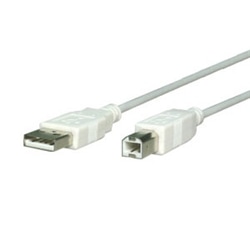 RoHS対応USB2.0スリムエコケーブル 1m クリア Aタイプオス-Bタイプオス