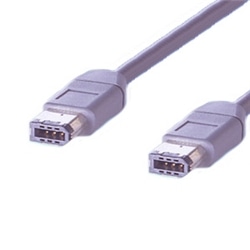IEEE1394ケーブル 1m 6P‐6P ダークグレー