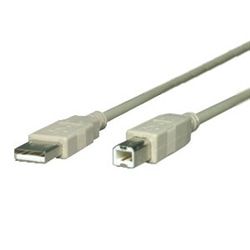 USBケーブル 3m Aタイプ オス-Bタイプ オス アイボリー シールド線20AWG