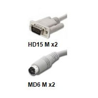 (PS/2+PS/2+HD15) ⇔ (PS/2+PS/2+HD15) ケーブル 3m