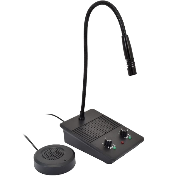 簡単設置！仕切り・マスク越しでもスムーズ会話「窓口業務マイク＆スピーカー」