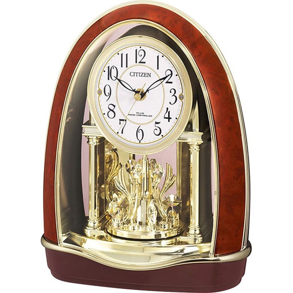 シチズン 電波時計 置き時計 12曲メロディ付き クリスタル回転飾り パルドリームR414