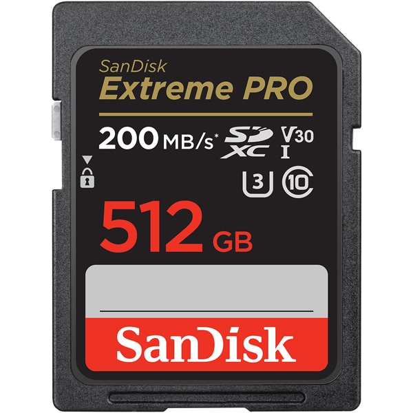 SanDisk Extreme PRO SDXC UHS-Iカード 512GB