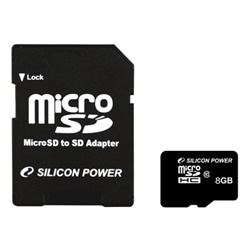microSDHCカード 8GB (Class10) 　5年保証 (SDHCアダプター付)