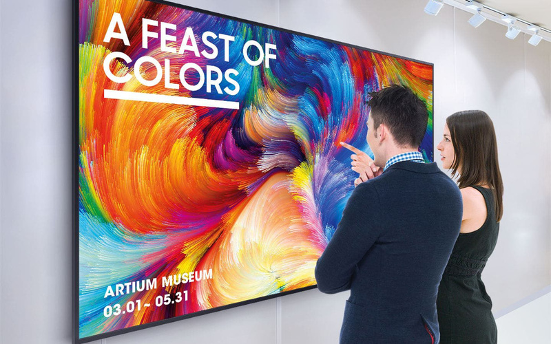 43型4K液晶ディスプレイ/3840×2160/HDMI、USB、DP/ブラック/スピーカーあり/3年保証/縦横設置可/IP5X/28.5mm厚/Wi-Fi/24時間稼働