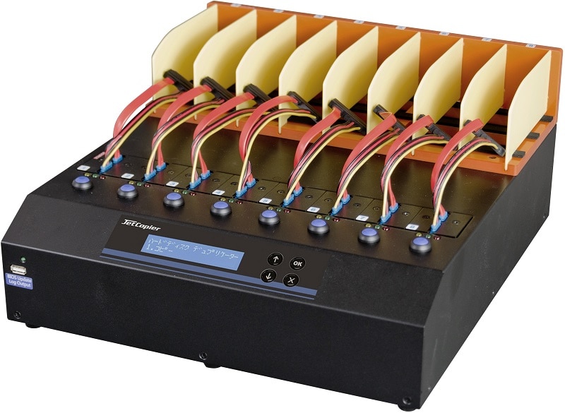 8台同時消去 HDD/SSDデータ消去＆コピー装置 JetCopier HDC-MT700UG-SAS