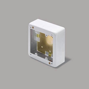 2個スイッチボックス 浅型 ノック無し ホワイト