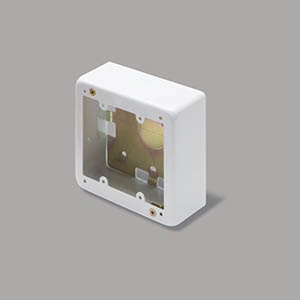 2個スイッチボックス 深型 ノック無し ホワイト