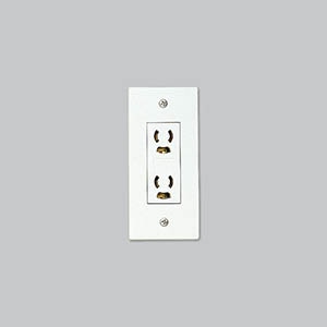 ダクトコンセント 2個用 接地 2号 ホワイト