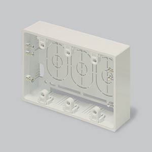 ニュー・エフモール用露出ボックス 3個用 浅型 ミルキー