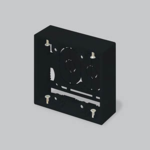 ニュー・エフモール用露出ボックス 2個用 深型 ブラック