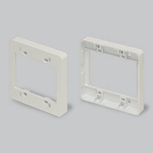 コンセント用引出フレーム 2個用 ミルキー