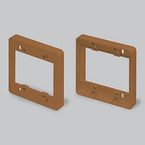 コンセント用引出フレーム 2個用 ブラウン