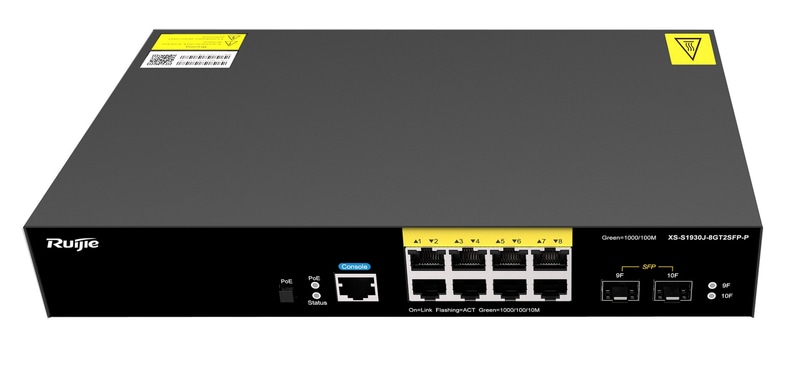 8ポートPoEスイッチングハブ 10/100/1000BASE-Tx8+SFPx2