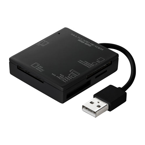 USB2.0 カードリーダー（ブラック）