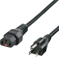 抜け防止ロック電源コード（3P・1m・ブラック）