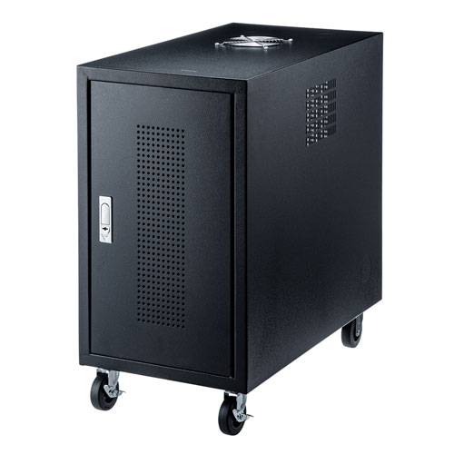 キャスター付きハブボックス（4U・ブラック）