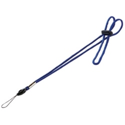 ネックストラップ（細ひも、ブルー）