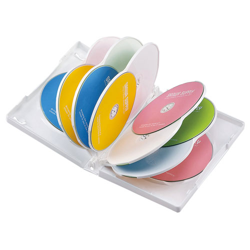 DVDトールケース（12枚収納・3枚セット・ホワイト）