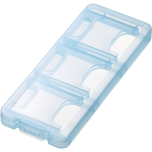 SDカードケース（6枚収納・クリアブルー）