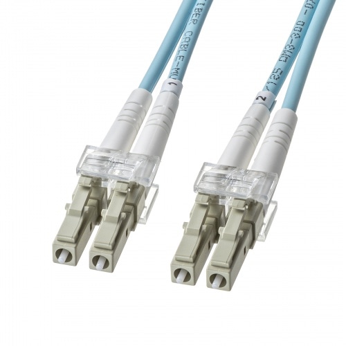 アーマードメガネ型光ファイバケーブル（マルチOM3、LC×2-LC×2、10m）