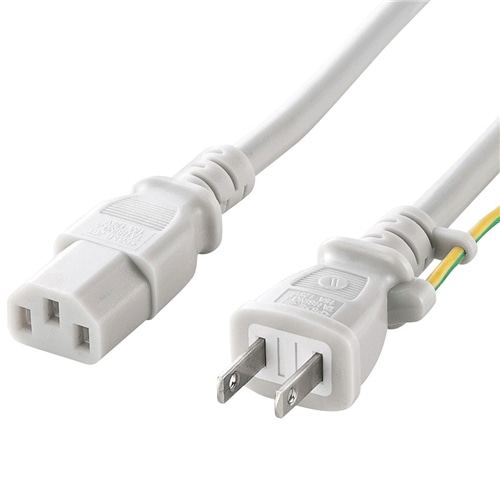 電源コード（2P・ホワイト・2m）