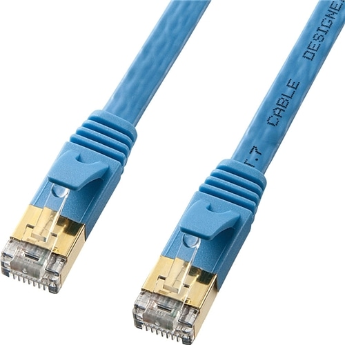 カテゴリ7フラットLANケーブル（7m・ブルー）