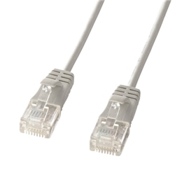 カテゴリ6準拠極細LANケーブル（3m・ライトグレー）