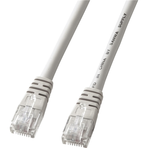 エンハンスドカテゴリ5より線クロスケーブル（1m・ライトグレー）