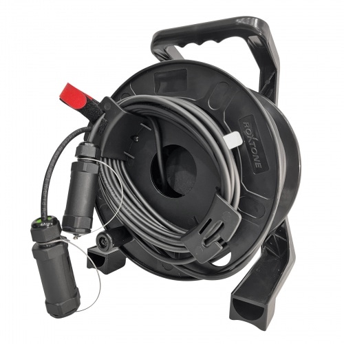 ドラム付き光ファイバHDMIケーブル（8K対応・ブラック・30m）