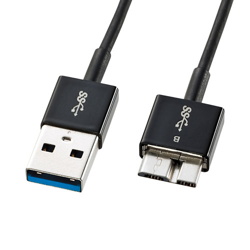 USB3.0マイクロケーブル（A-MicroB） 0.3m 超ごく細