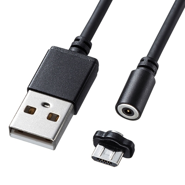 超小型Magnet脱着式microUSBケーブル 1m