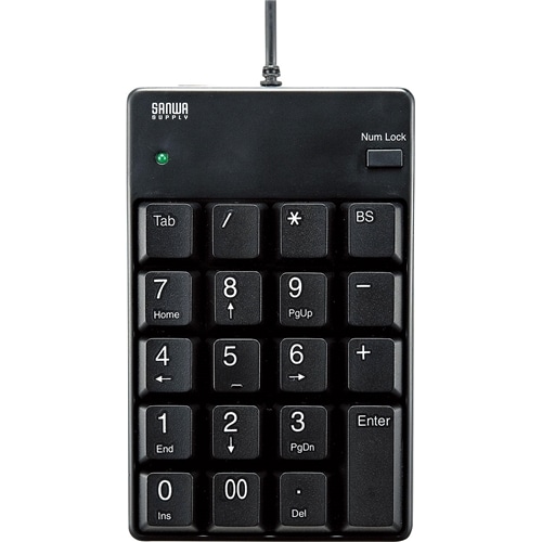 USB2.0ハブ付テンキー（ブラック）