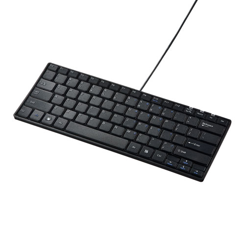 英語配列USBスリムキーボード（ブラック）