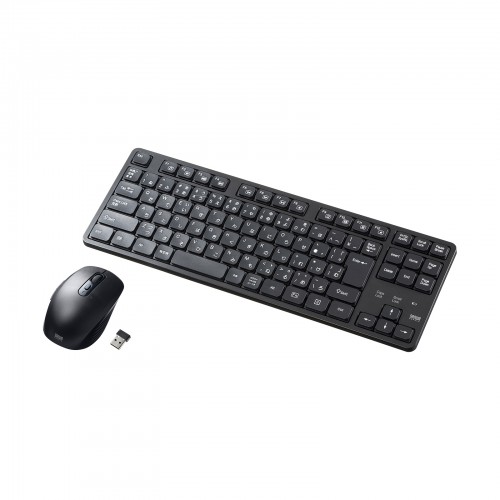 ワイヤレス静音キーボードマウスセット（テンキーなし）