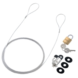 パソコンセキュリティワイヤーロック（南京錠タイプ）