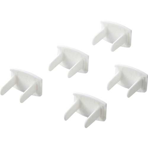コンセント安全キャップ（2P用・5個入・ホワイト）