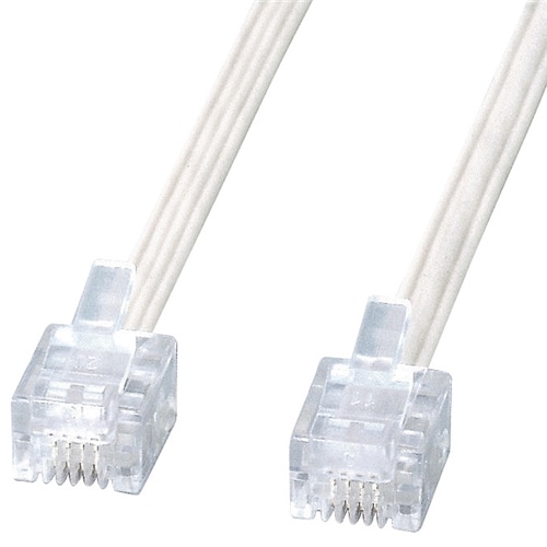 エコロジー電話ケーブル（ホワイト・10m）