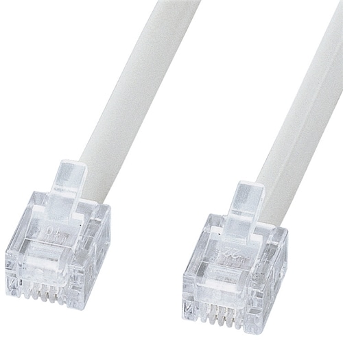 エコロジー電話ケーブル（ノーマル・ホワイト・15m）