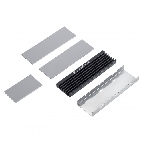 M.2 SSD用ヒートシンク 両面実装対応（ブラック）