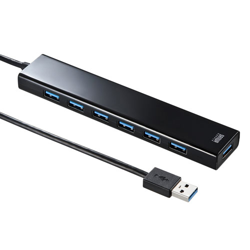 急速充電ポート付きUSB3.2 Gen1 7ポートハブ