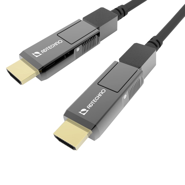 18Gbpsフルスペック対応 高強度光ファイバ脱着式HDMIケーブル 50m