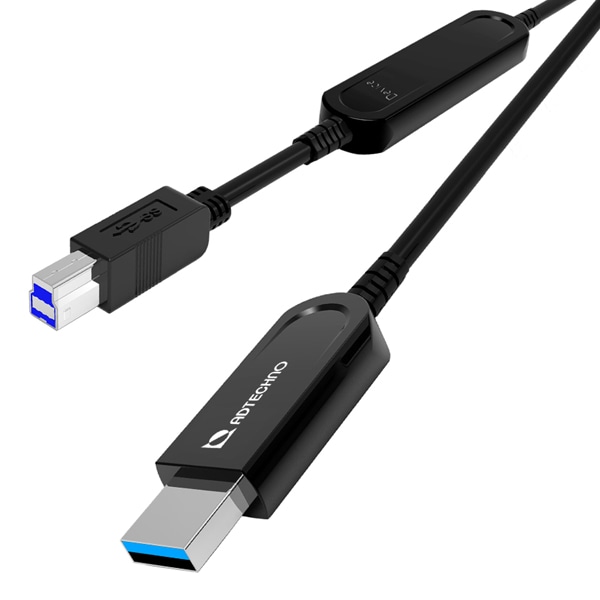 5Gbps専用 光ファイバUSBケーブル A（オス）-B（オス） 10m