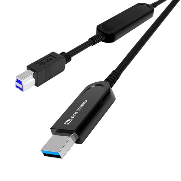 10Gbps対応光ファイバUSBケーブル A-B 15m